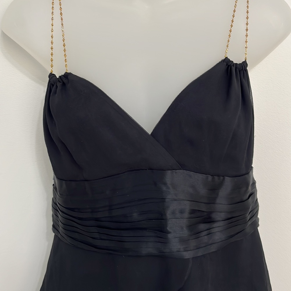 Black silk cami M